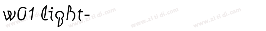 w01 light字体转换
